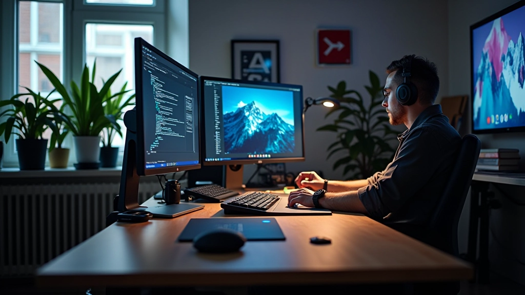 Yaratıcı sanat stüdyosu, modern teknoloji ekipmanı ve dijital tasarım alanı